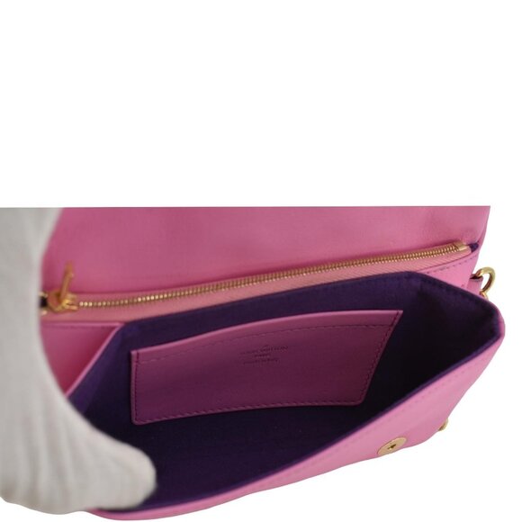 Louis Vuitton  Coussin Pochette Monogram Embossed Leather Crossbody Bag Pink - Picture 10 of 11